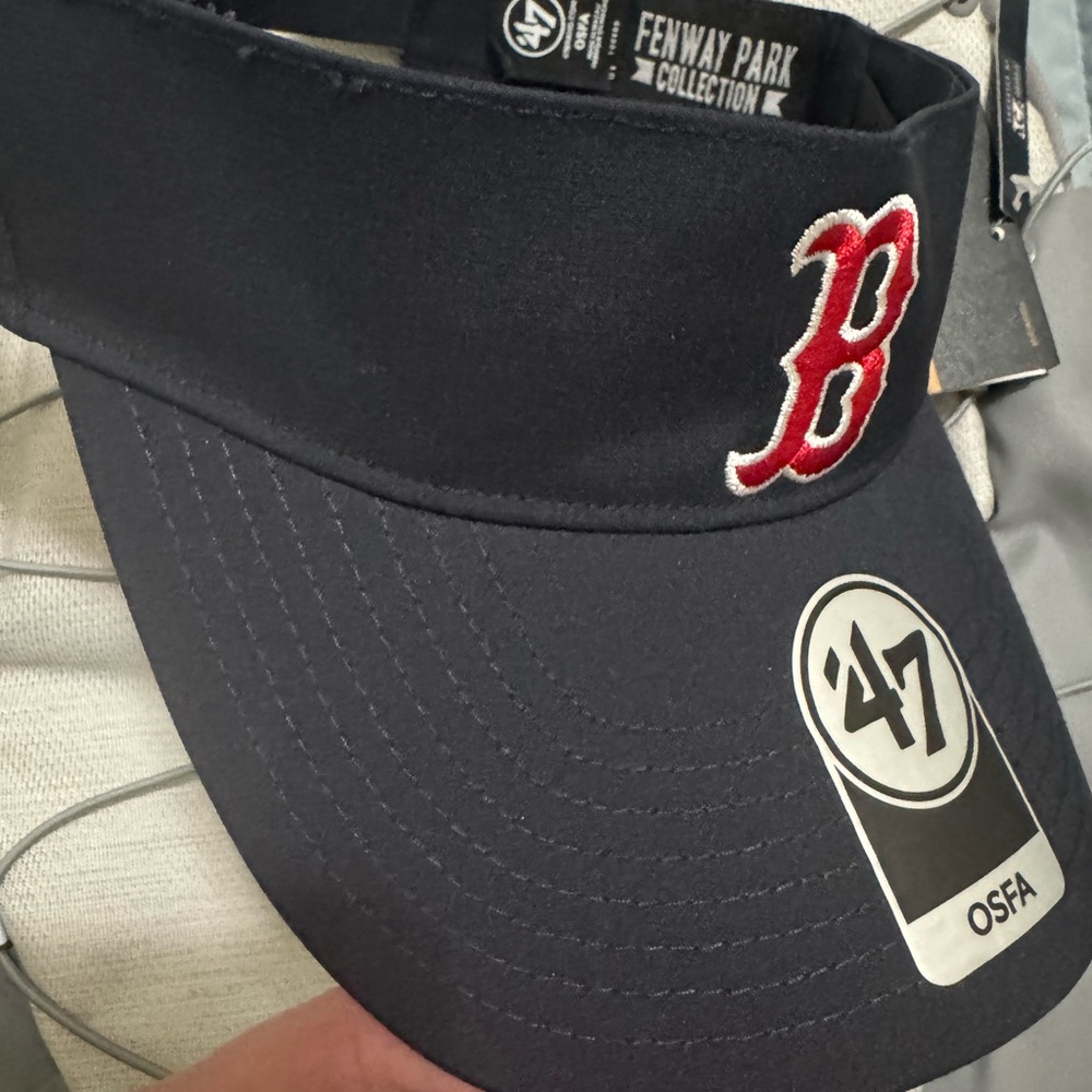 47 Brand Navy Visor with Red Logo